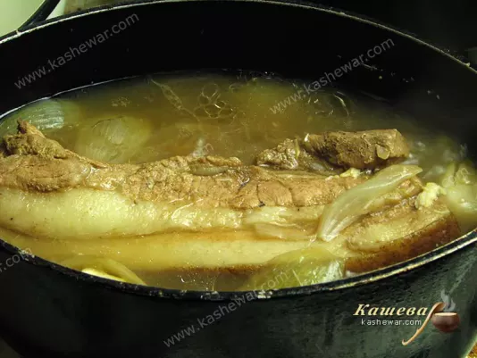 Boiled pork belly