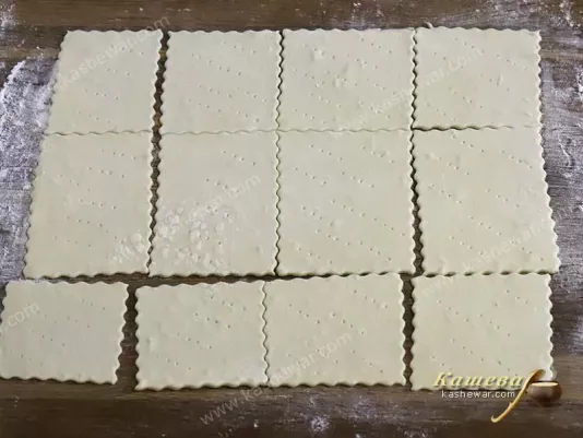 Rolled salted dough