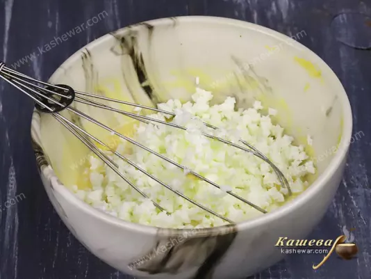 Finely chopped egg white