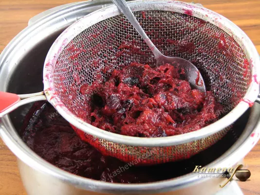 Plum rubbed through a sieve