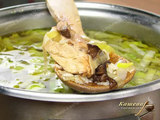 Ready-to-eat leek soup