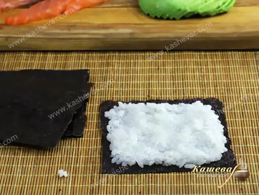 Nori and sushi rice