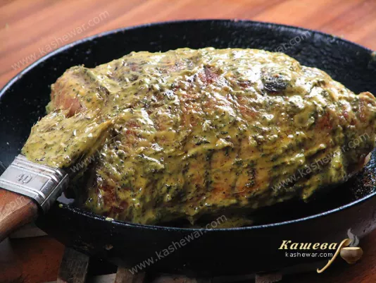 Pork with mustard sauce