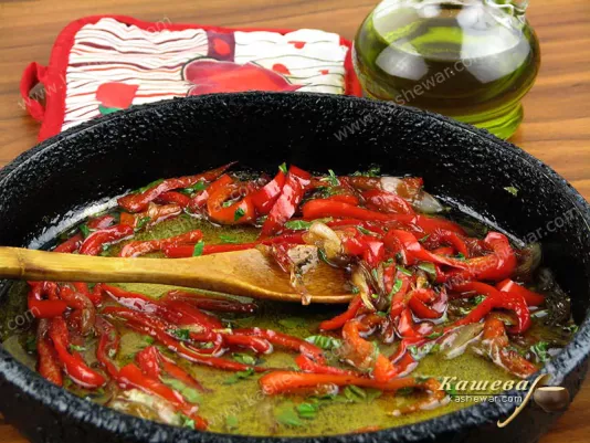 Fry vegetables in olive oil
