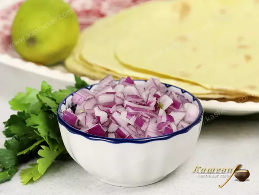 Roast pork taco