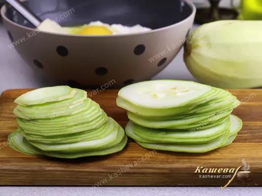 Sliced zucchini
