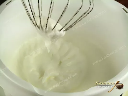 Beaten egg whites