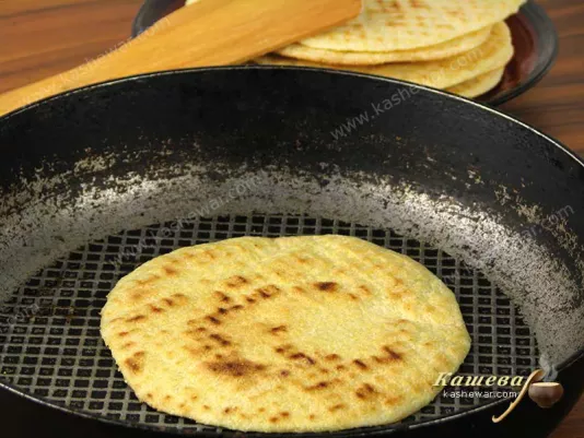 Bake tortillas in a dry pan