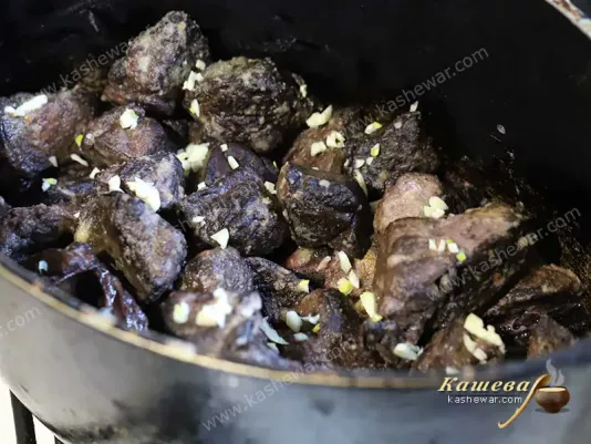 Lung with garlic