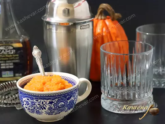 Preparing ingredients for pumpkin smoothie