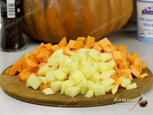 Diced vegetables