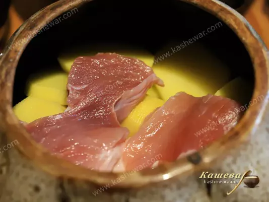 Meat in a pot