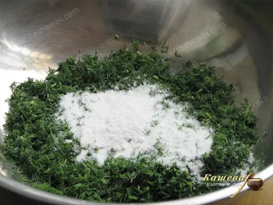 Dill with salt