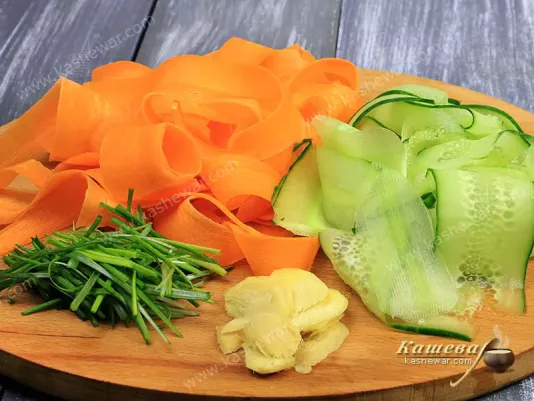 Chopped vegetables