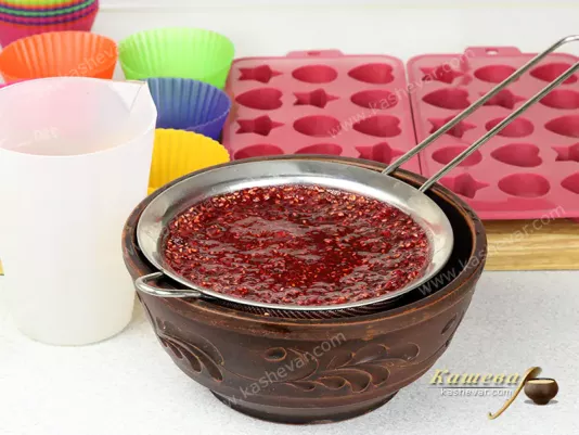 Grated raspberries