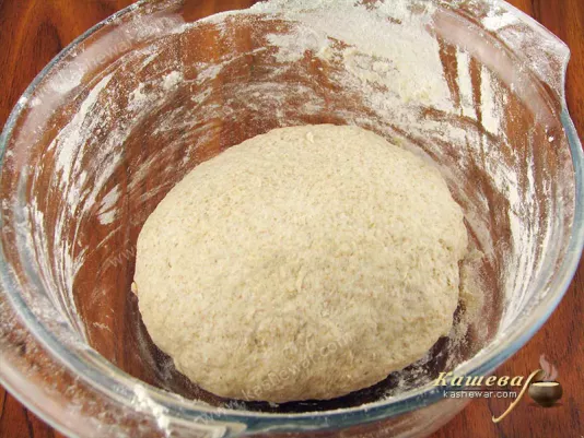 Add water to flour and knead the dough