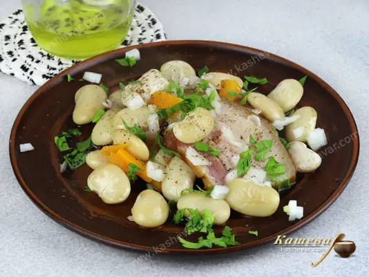 Квасоля з копченостями – рецепт з фото, українська кухня