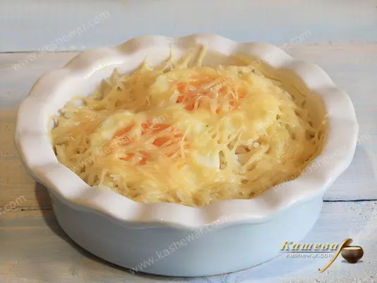 Яйця з рисом та сиром – рецепт з фото, французька кухня