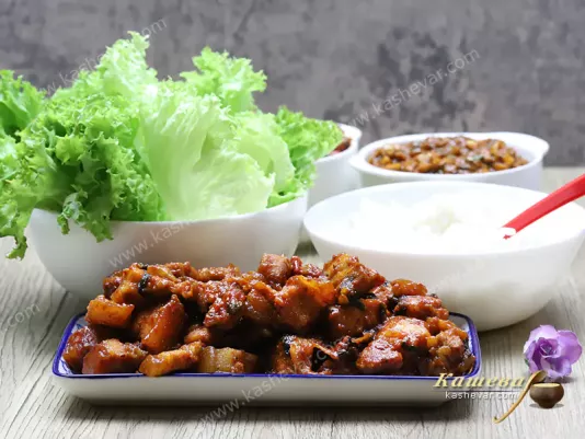 Korean-style fried pork with spices - recipe with photos, Korean cuisine