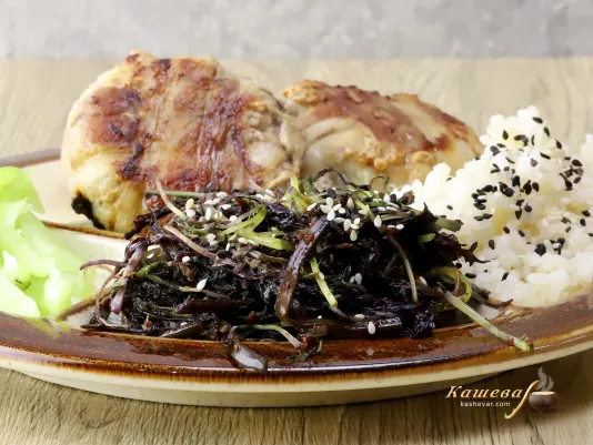 Закуска з мізуни – покроковий рецепт з фото, японська кухня