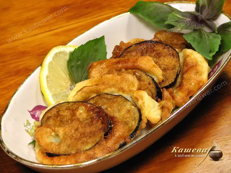 Eggplant in an omelette - recipe with photo, Greek cuisine