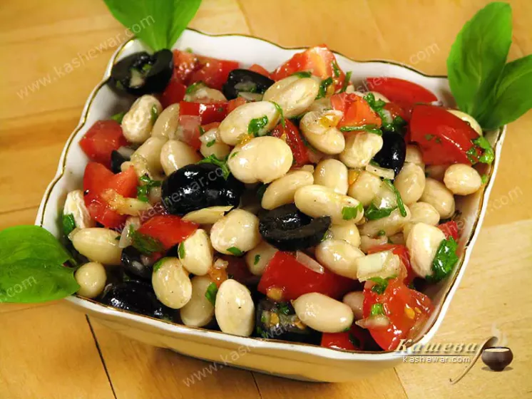 Bean salad – recipe with photo, Greek cuisine