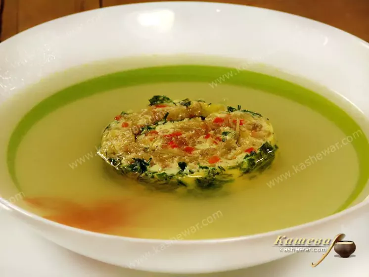 Broth with omelette – recipe with photo, Moldovan cuisine
