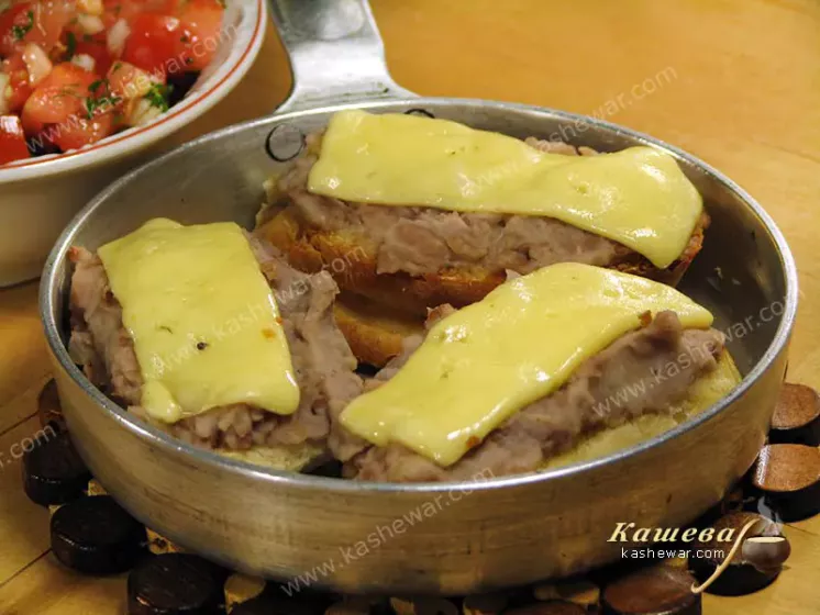 Hot sandwiches with beans and cheese – recipe with photo, mexican cuisine