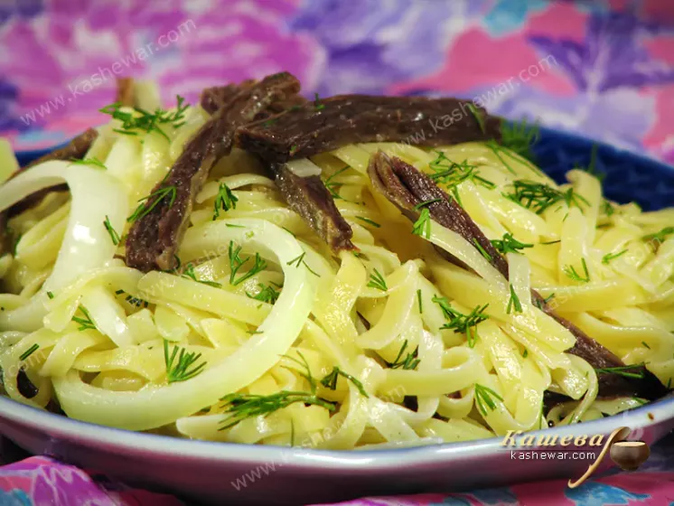 Homemade noodles with meat (Naryn) - recipe with photo, Uzbek cuisine