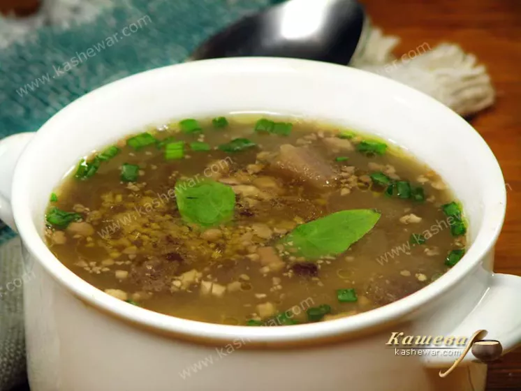 Pea soup with nuts – recipe with photo, Armenian cuisine