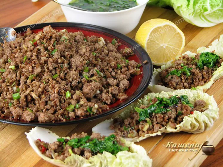 Beef chili in lettuce leaves - recipes with photos, Gordon Ramsay