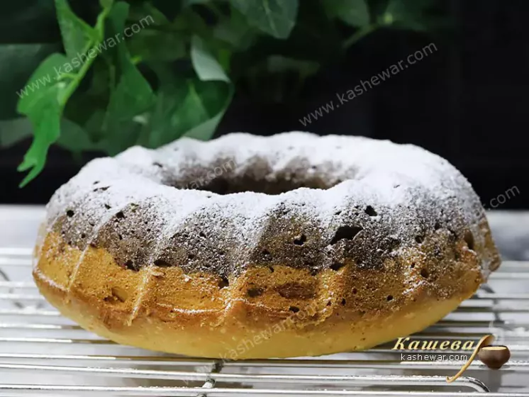 Двухслойный кекс с какао и орехами – рецепт с фото, выпечка