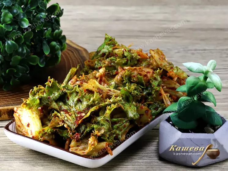 Корейська закуска з листя салату – рецепт з фото, корейська кухня