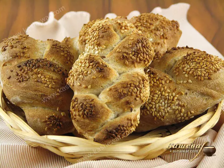 Косичка з кунжутом – рецепт з фото, випічка