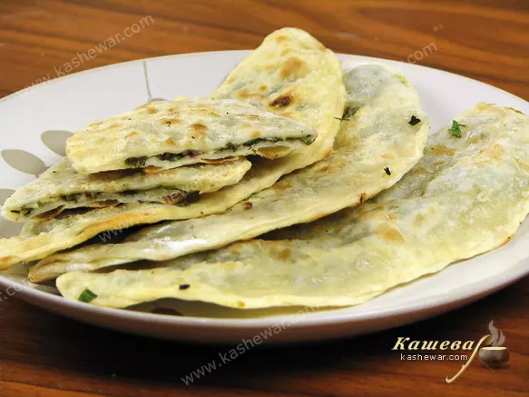 Kutabs with herbs and cheese – recipe with photo, Azerbaijani cuisine