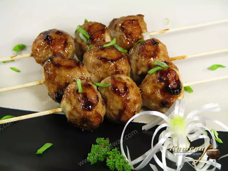 Курячі фрикадельки гриль (Tsukune) – рецепт з фото, японська кухня