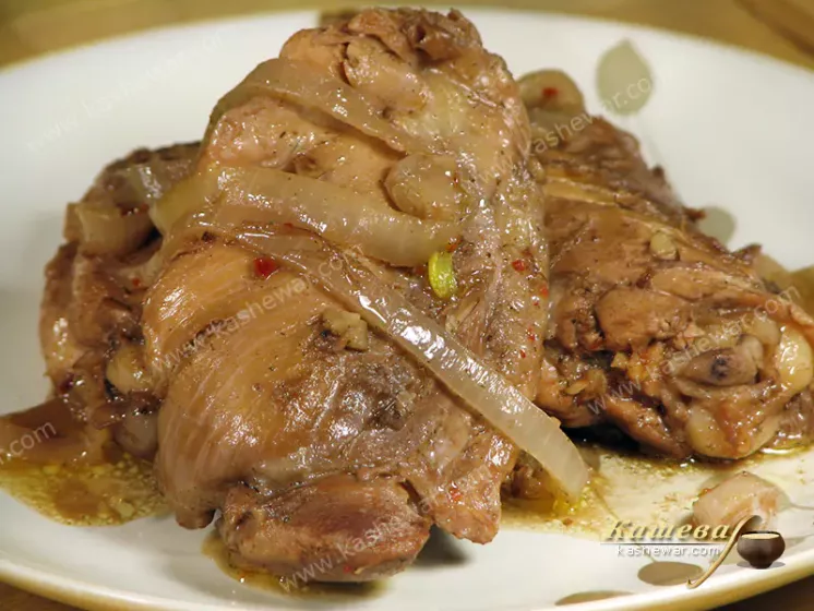 Chicken stewed with walnuts (Guruli) – recipe with photo, Georgian cuisine