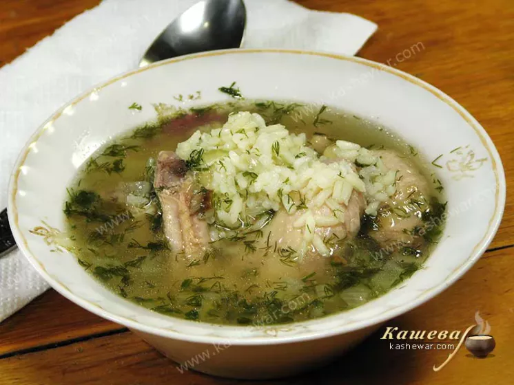 Chicken soup with cherry plum (Toyuq sorbasi) – recipe with photo, Azerbaijani cuisine