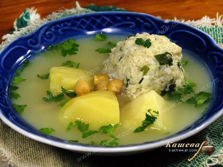 Chickpea soup with fish balls – recipe with photo, Azerbaijani cuisine