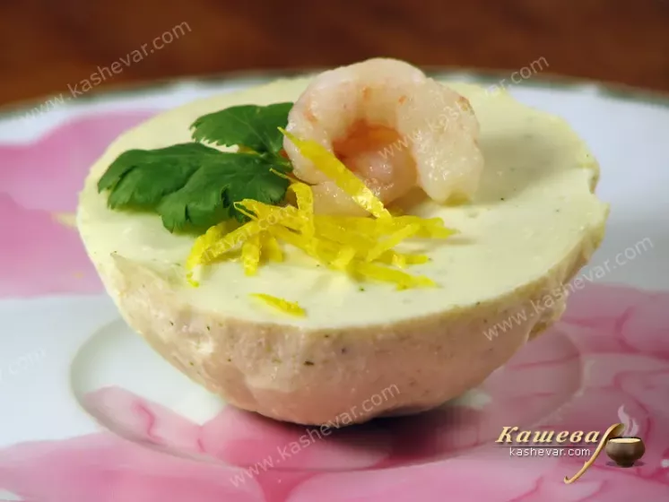 Shrimp cheese mousse - recipe with photo, french cuisine