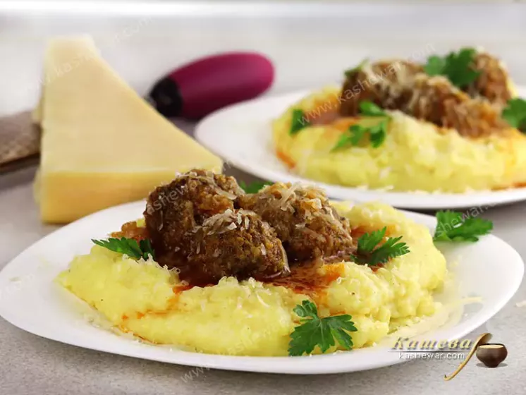 Corn porridge with meatballs – recipe with photo, main dishes