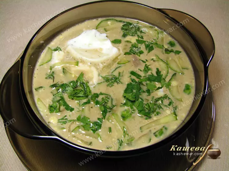 Cold Soup on Bread Kvass (Okroshka) – recipe with photo, soups