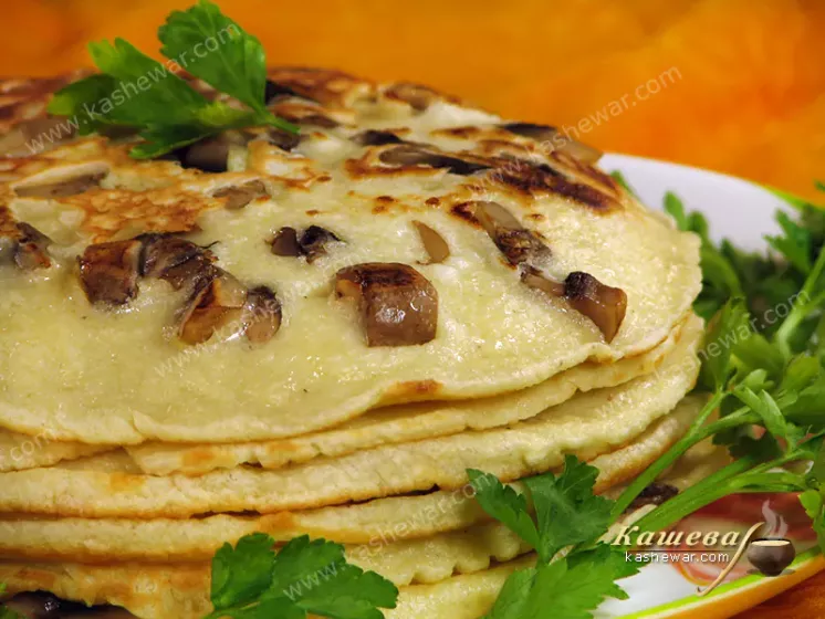 Mushroom omelet pie - recipe with photo, German cuisine