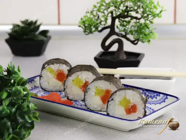 Teishoku roll - recipe with photo, Japanese cuisine