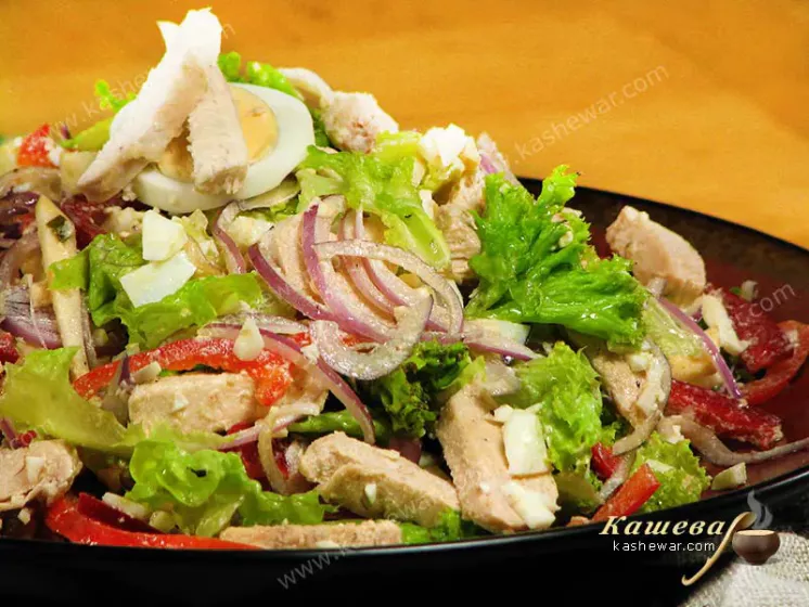 Salad of chicken fillet and vegetables – recipe with photo, mexican cuisine
