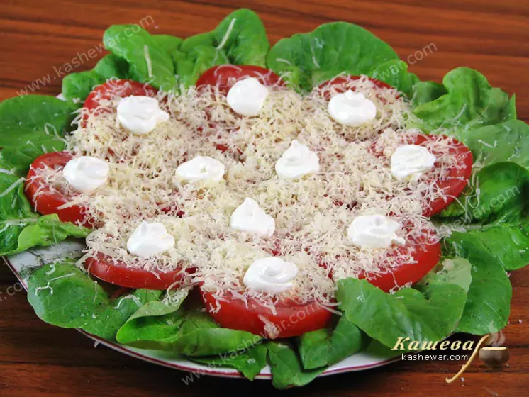 Tomato and cheese salad – recipe with photo, Belarusian cuisine