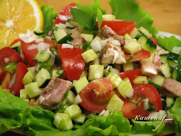 Baked chicken salad – recipe with photo, indian cuisine