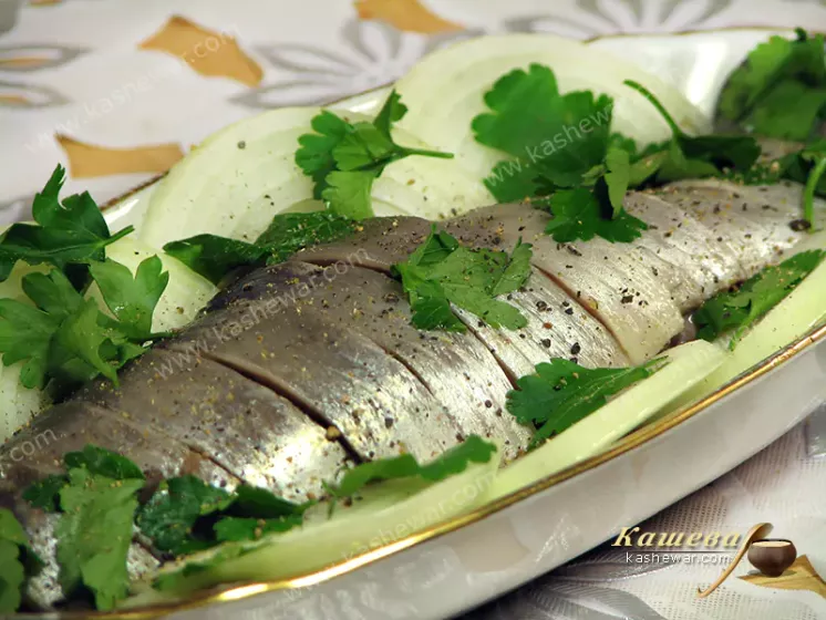 Pickled herring with onions - recipe with photo, snacks