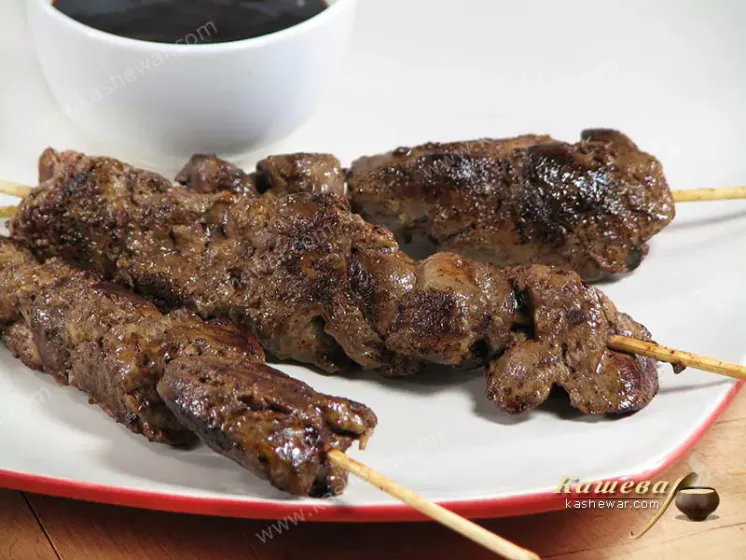 Шашлички з курячої печінки – рецепт з фото, японська кухня