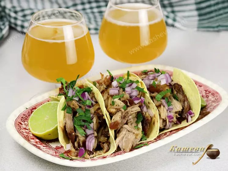 Roasted pork tacos – recipe with photos, Mexican cuisine